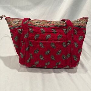 Vera Bradley Vintage 1991 Miller Tote in Red Pattern PLEASE READ DESCRIPTION